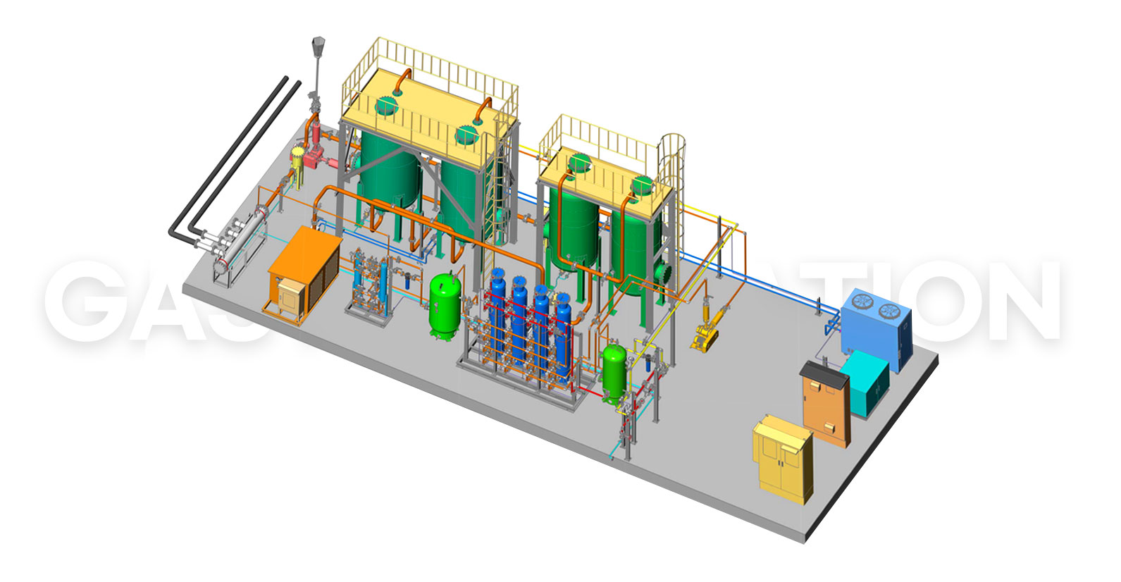 Aspe offers effective methane recovery solutions through its expertise in Pressure Swing Adsorptionand deoxo.