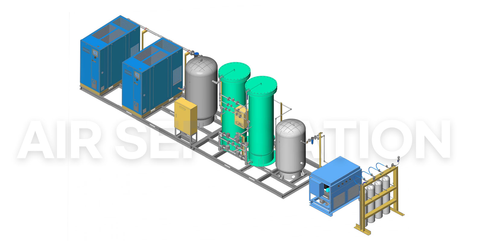 Aspe offers effective O2 psa package solutions through its expertise in pressure swing adsorption hydrogen and Swing Adsorption.